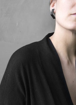 SQUARE EARRINGS | Black Concrete-2