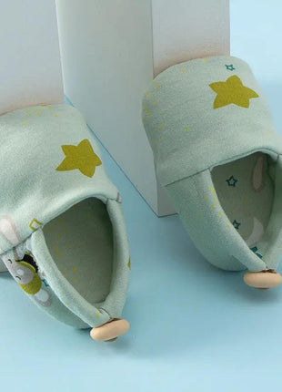 Summer Hot Selling Baby Simple Cartoon Print Soft Sole Anti-slip Shoes with Cotton Fabric - xlchoice.com