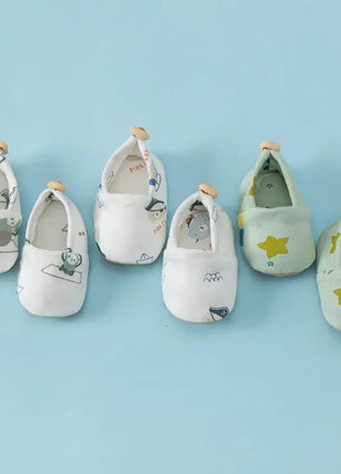 Summer Hot Selling Baby Simple Cartoon Print Soft Sole Anti-slip Shoes with Cotton Fabric - xlchoice.com