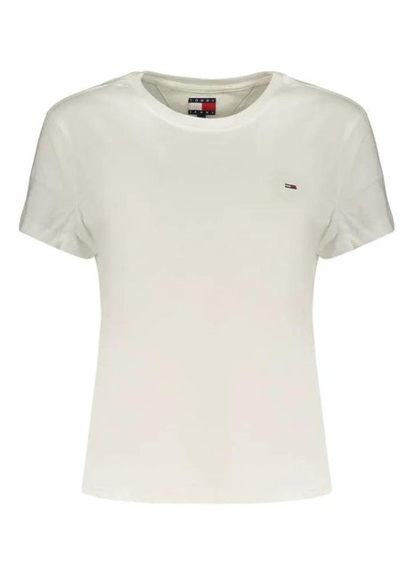 Tommy Hilfiger Bianco Cotton Women's T-Shirt - xlchoice.com