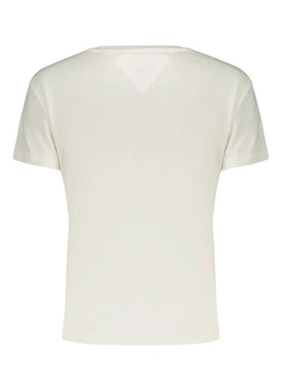Tommy Hilfiger Bianco Cotton Women's T-Shirt - xlchoice.com