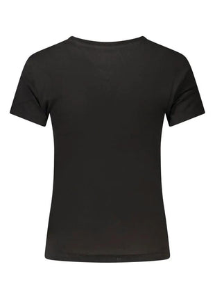Tommy Hilfiger Black Cotton Women's T-Shirt - xlchoice.com