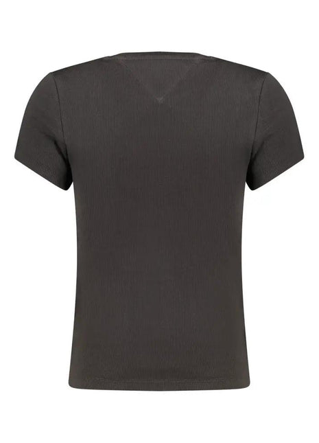 Tommy Hilfiger Black Cotton Women's T-Shirt - xlchoice.com