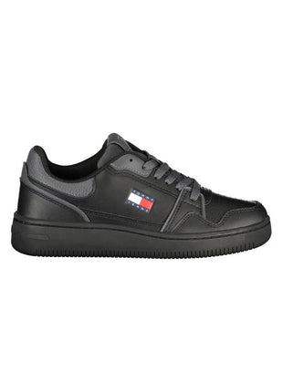 Tommy Hilfiger Black Polyurethane Women Sneaker - XLchoice.com