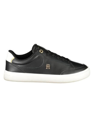 Tommy Hilfiger Black Polyurethane Women Sneaker - XLchoice.com