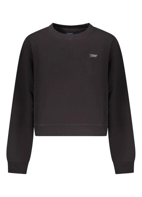 Tommy Hilfiger Black Cotton Women Sweatshirt - XLchoice