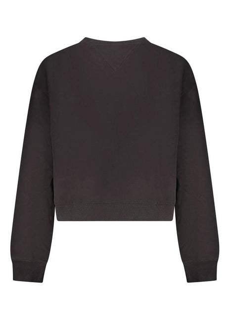 Tommy Hilfiger Black Cotton Women Sweatshirt - XLchoice