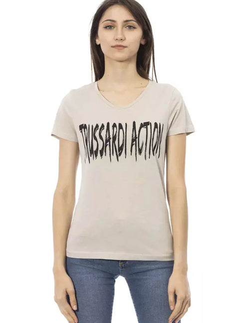 Trussardi Action Beige Cotton Women Top - xlchoice.com