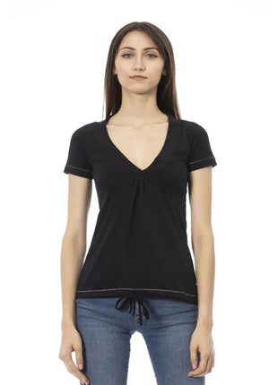 Trussardi Action Black Cotton Women T-Shirt - xlchoice.com