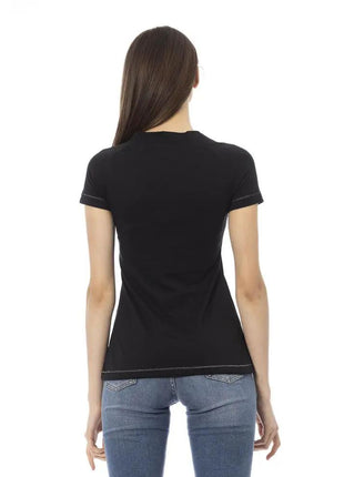 Trussardi Action Black Cotton Women T-Shirt - xlchoice.com