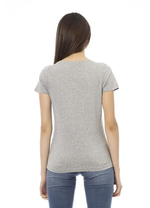 Trussardi Action Gray Cotton Women T-Shirt - xlchoice.com