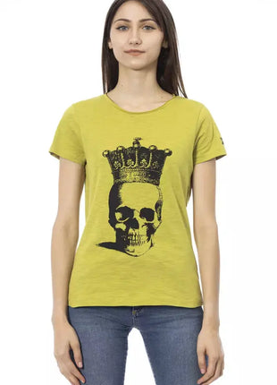 Trussardi Action Green Cotton Women T-Shirt - xlchoice.com