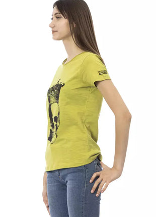 Trussardi Action Green Cotton Women T-Shirt - xlchoice.com
