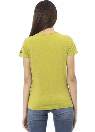 Trussardi Action Green Cotton Women T-Shirt - xlchoice.com
