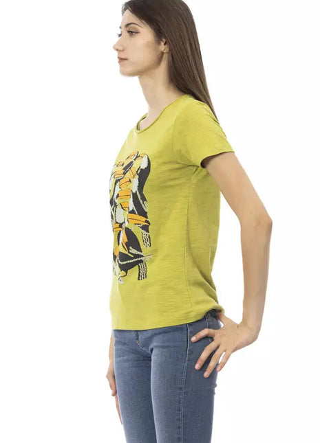 Trussardi Action Green Cotton Women T-Shirt - xlchoice.com
