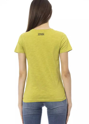 Trussardi Action Green Cotton Women T-Shirt - xlchoice.com
