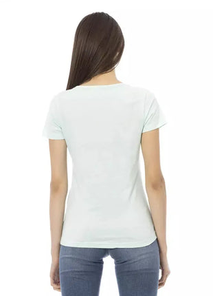 Trussardi Action Light Blue Cotton Women Top - xlchoice.com