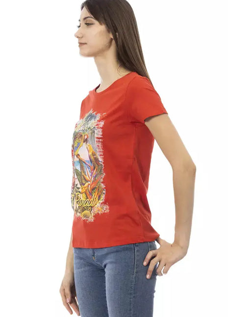Trussardi Action Red Cotton Women T-Shirt - xlchoice.com