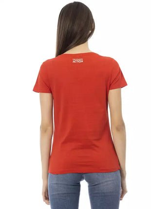 Trussardi Action Red Cotton Women T-Shirt - xlchoice.com
