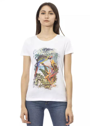 Trussardi Action White Cotton Women T-Shirt - xlchoice.com