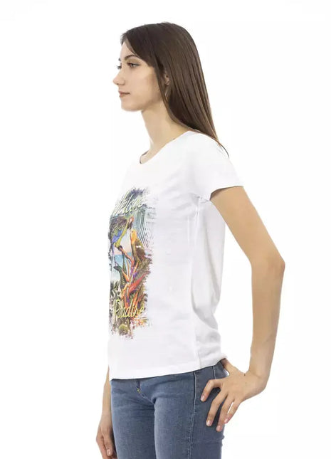 Trussardi Action White Cotton Women T-Shirt - xlchoice.com