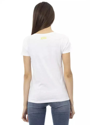 Trussardi Action White Cotton Women T-Shirt - xlchoice.com