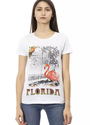 Trussardi Action White Cotton Women T-Shirt - xlchoice.com