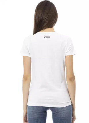 Trussardi Action White Cotton Women T-Shirt - xlchoice.com
