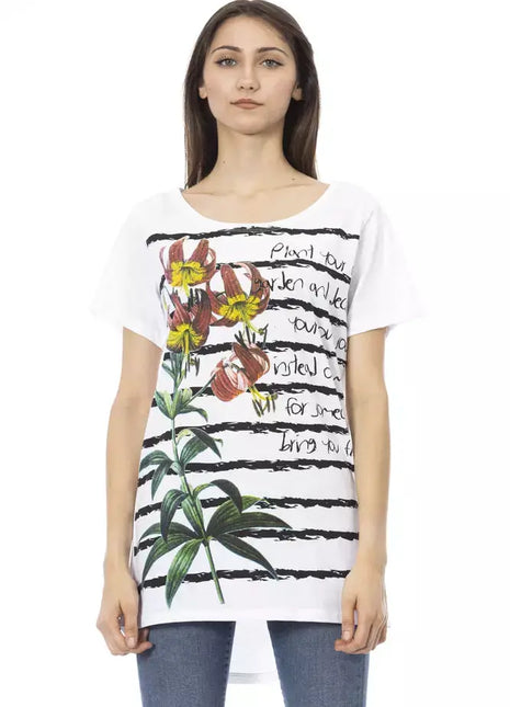 Trussardi Action White Cotton Women T-Shirt - xlchoice.com