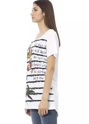 Trussardi Action White Cotton Women T-Shirt - xlchoice.com