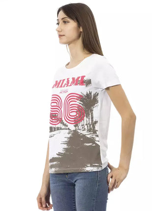 Trussardi Action White Cotton Women T-Shirt - xlchoice.com