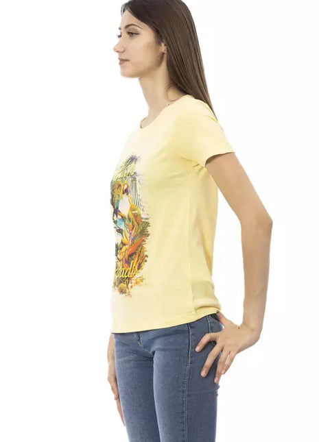 Trussardi Action Yellow Cotton Women T-Shirt - xlchoice.com