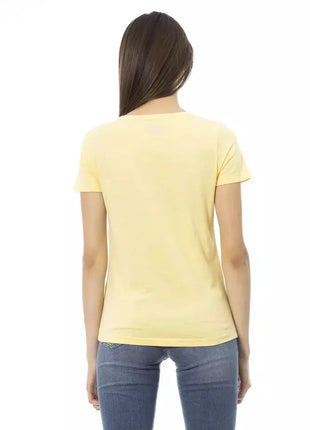 Trussardi Action Yellow Cotton Women T-Shirt - xlchoice.com