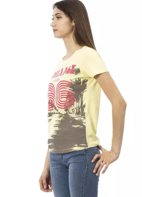 Trussardi Action Yellow Cotton Women T-Shirt - xlchoice.com