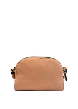 Twinset pink faux leather crossbody bag for women with top zip closure