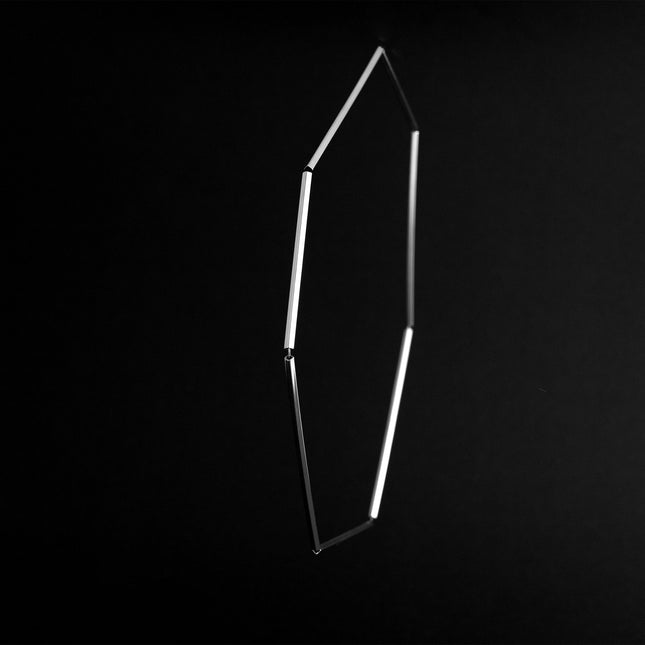 BLACK STAR Necklace – Geometric Futuristic Silver Necklace