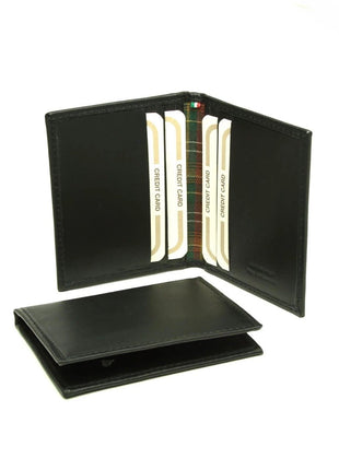 Leather card holder - black - XLchoice