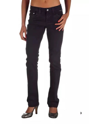 Ungaro Fever Blue Cotton Women's Regular Fit Jean - XLchoice