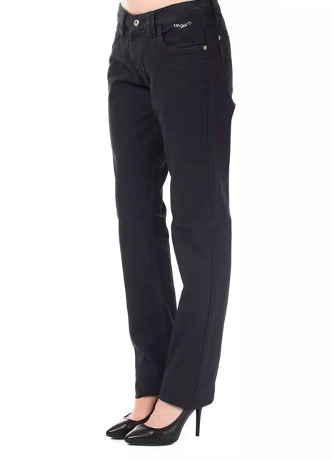 Ungaro Fever Blue Cotton Women's Regular Fit Jean - XLchoice