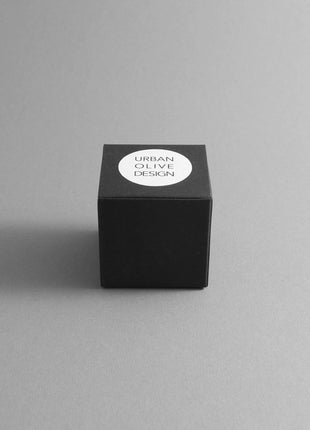 CUBE-øreringe – minimalistiske geometriske sorte øreringe-4