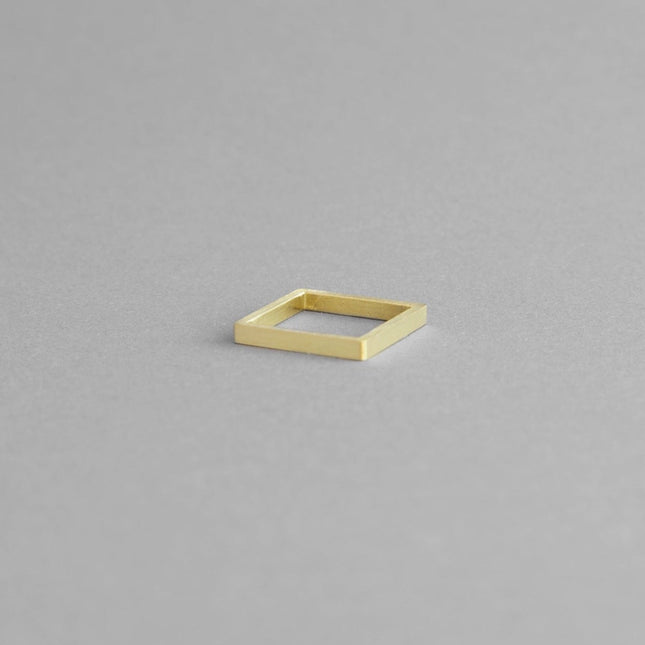 MINIMAL BRASS RING | Sleek Geometric Adjustable Ring