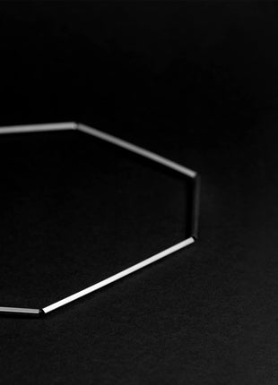 BLACK STAR Halskæde – Geometrisk futuristisk sølvhalskæde - XLchoice
