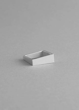 Firkantet aluminiumring | Moderne justerbar geometrisk ring-0