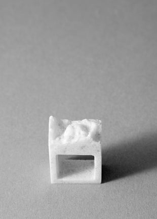 BIANCO – Carrara-marmorring i maxi-størrelse - XLchoice
