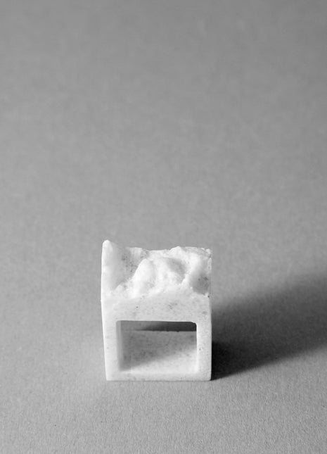 BIANCO – Carrara-marmorring i maxi-størrelse - XLchoice