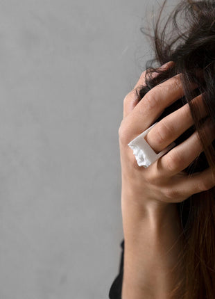 BIANCO – Carrara-marmor maxi-ring - XLchoice