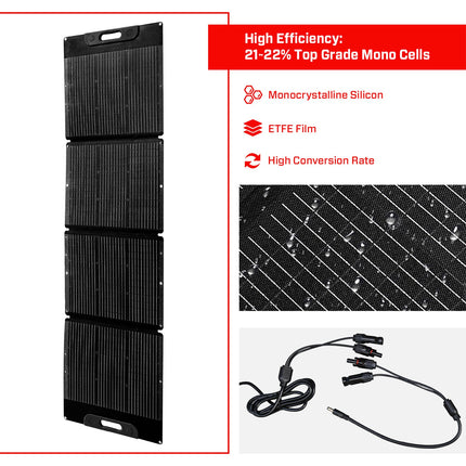 NNEDSZ 200W Solar Panel Portable Charger JumpsPower Power Generator Foldable