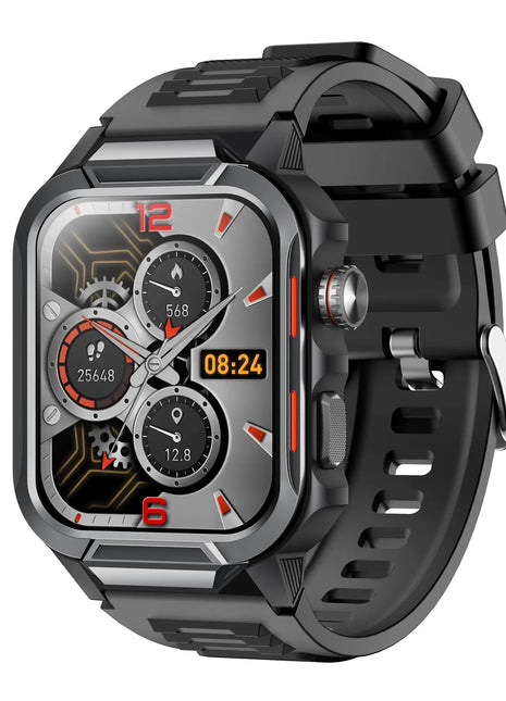 Rugged Smartwatch for Men 3ATM Waterproof Smartwatch 1.96 inch screen for Android and iOS Phones Fitness Tracker Watch with 100+ Sports Modes - xlchoice.com