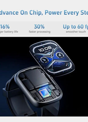 Smart Eco Drive Watch for Women, 1.95'' AMOLED Ultra-Clear Screen Activity Trackers with Heart Rate/Sleep/SpO2 Monitor, Smartwatch for iPhone/Samsung/Android - xlchoice.com