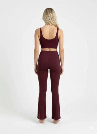Women's Seacell Flared Pants- Burgundy - XLchoice